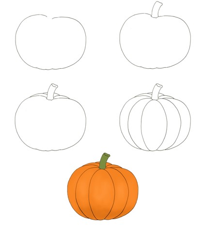 Dibujos de Una Simple Calabaza