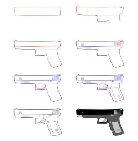 Dibujos de Una simple pistola