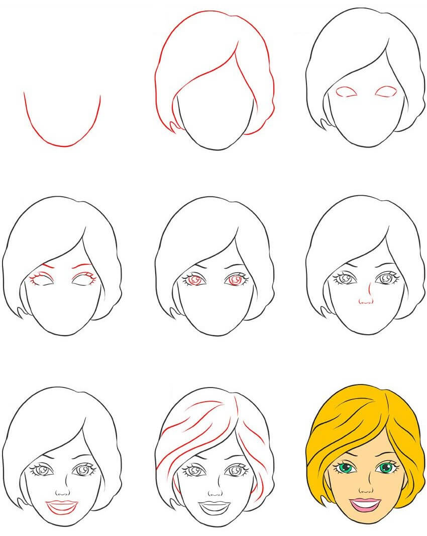 Dibujos de Cara de Barbie