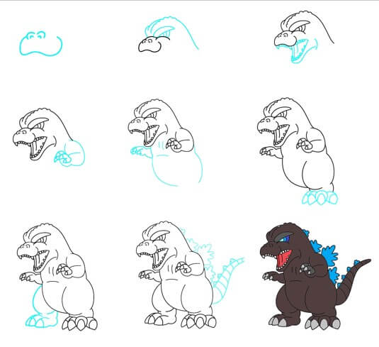 Dibujos de Godzilla