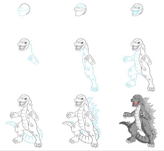 Dibujos de Godzilla bonito