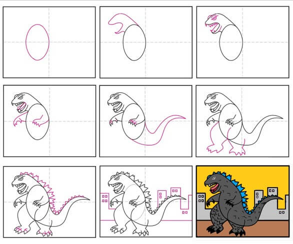 Dibujos de Godzilla - Idea 14