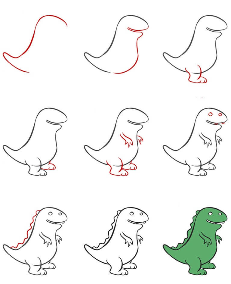 Dibujos de Godzilla Kawaii