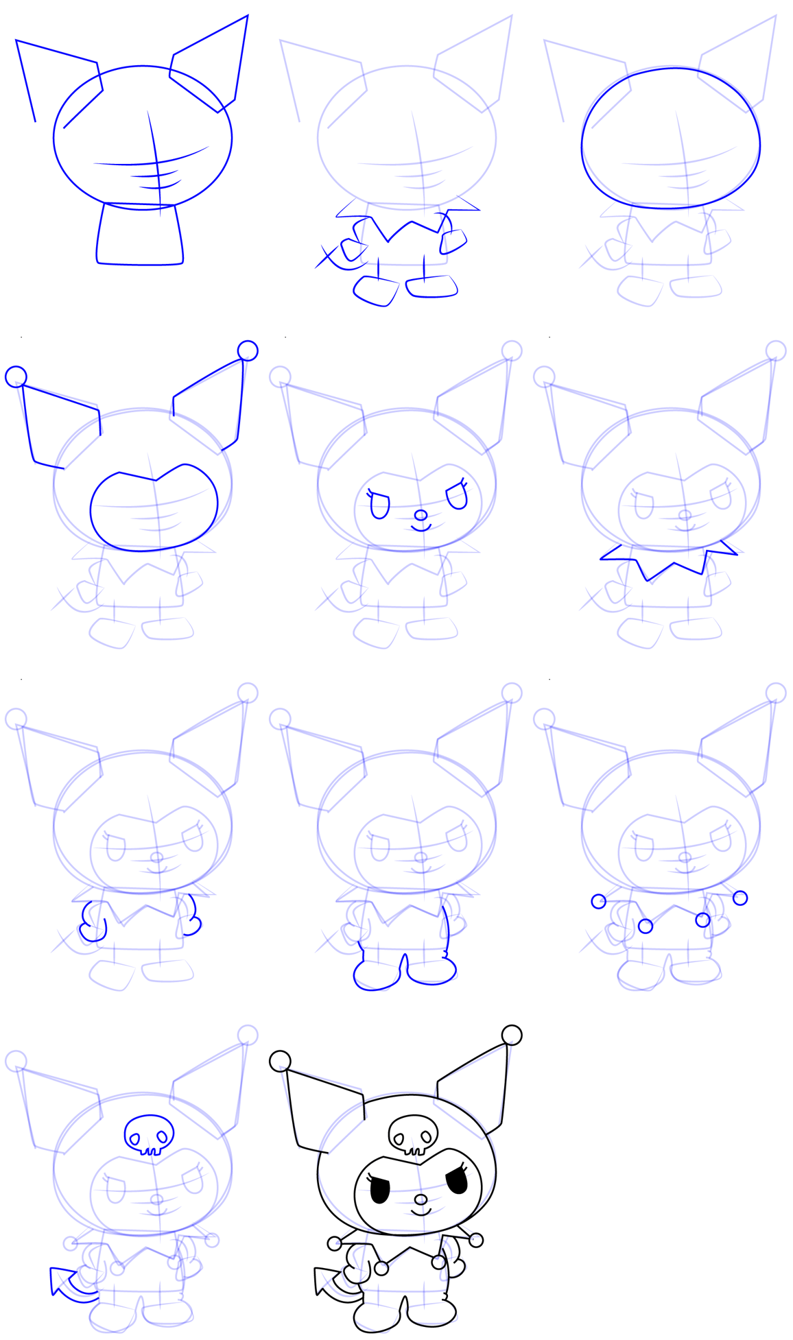 Dibujos de Kuromi a Lápiz