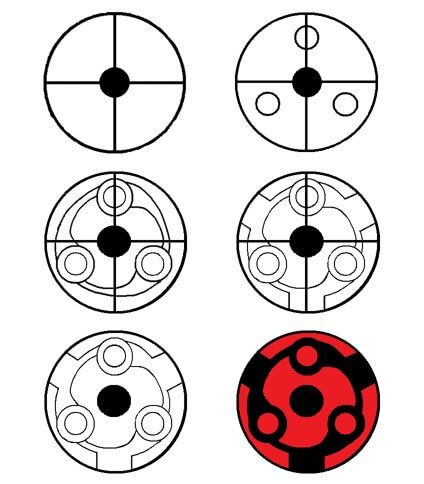 Dibujos de Mangekyou sharingan Madara