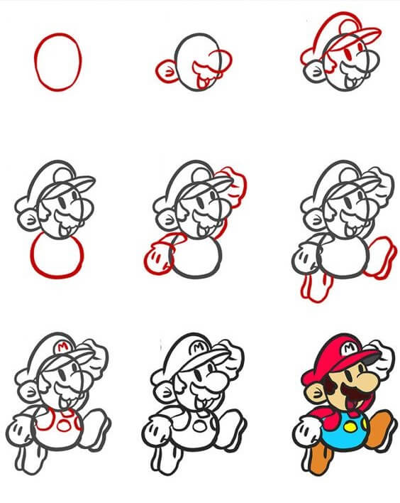 Dibujos de Mario divertido