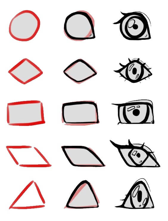 Dibujos de Ojos de Anime Fácil