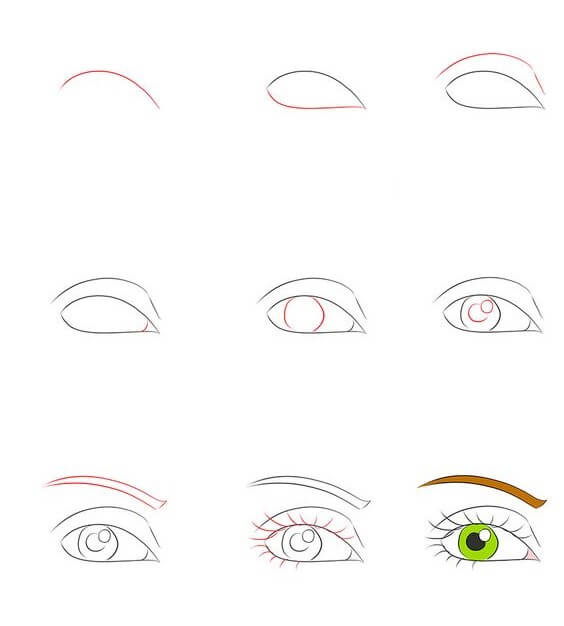 Dibujos de Ojos de Anime - Idea 4