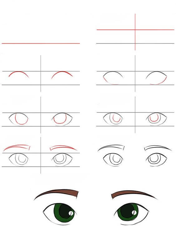 Dibujos de Ojos de Anime - Idea 6