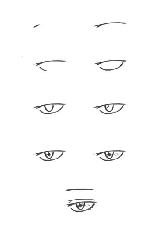 Dibujos de Ojos de Anime simples