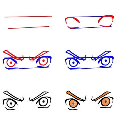 Dibujos de Ojos de Naruto