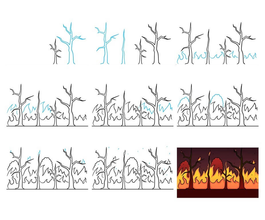Dibujos de Un bosque – Idea 15
