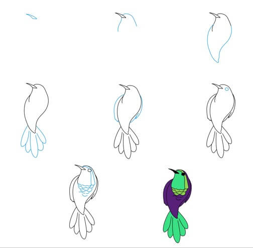 Dibujos de Un Colibrí - Idea 30