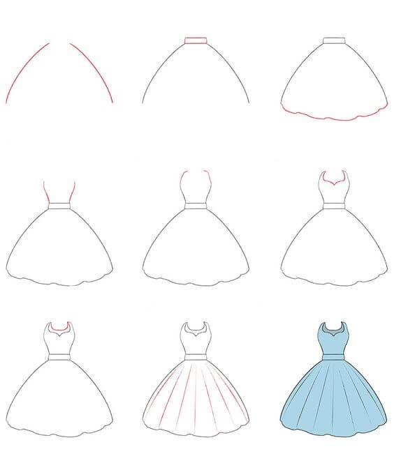 Dibujos de Un vestido de 21 años