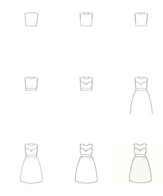 Dibujos de Un vestido de 40 años