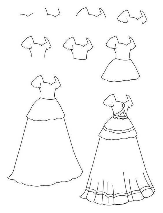 Dibujos de Un Vestido Elegante