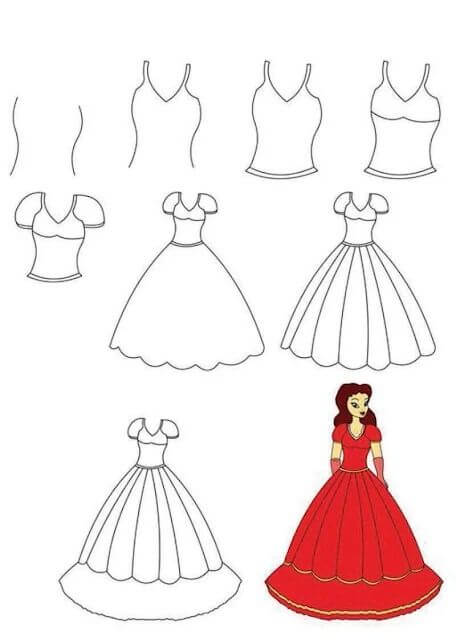 Dibujos de Un vestido - Idea 21