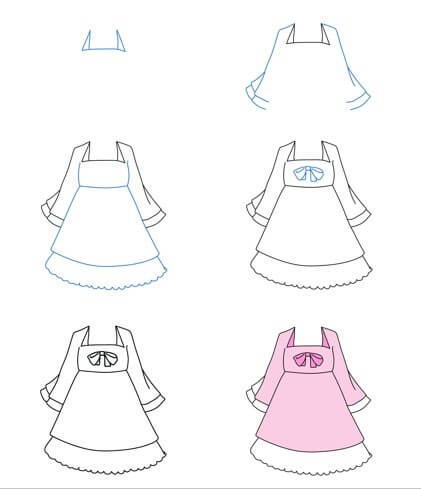 Dibujos de Un vestido para niñas