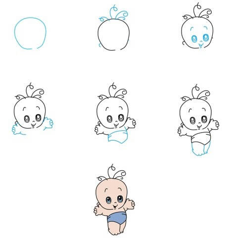 Dibujos de Una bebe - Idea 16