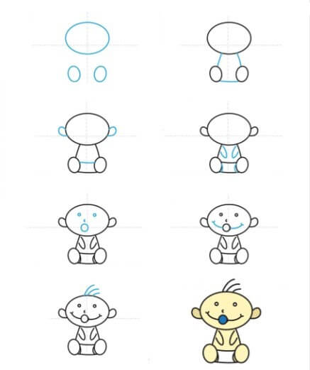 Dibujos de Una bebe simple