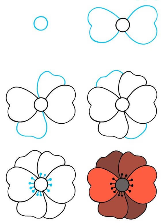 Dibujos de Una flor sencilla