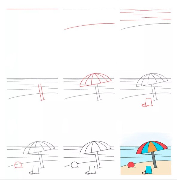 Dibujos de Una playa - Idea 12