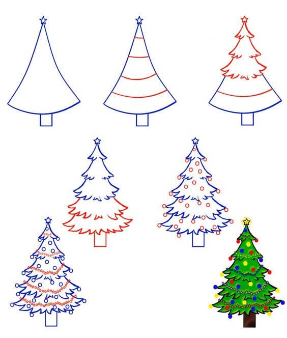 Dibujos de Árbol de Navidad centelleante