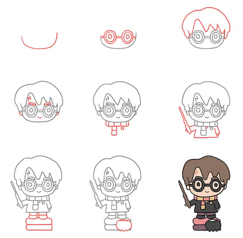 Dibujos de Harry Potter Kawaii