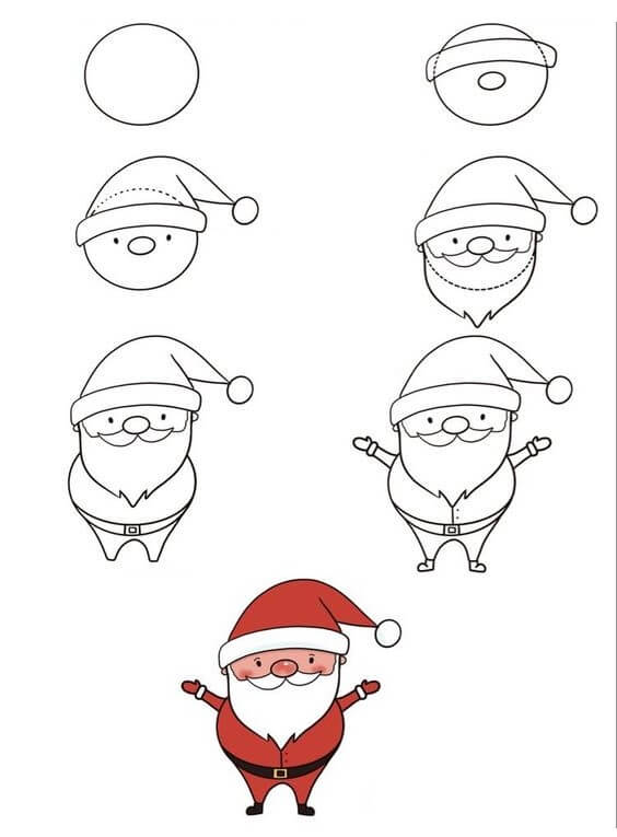 Dibujos de Lindo Papá Noel