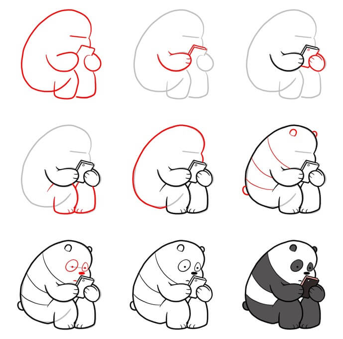 Dibujos de Panda Animado