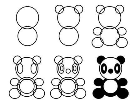 Dibujos de Panda Fácil - Idea 42