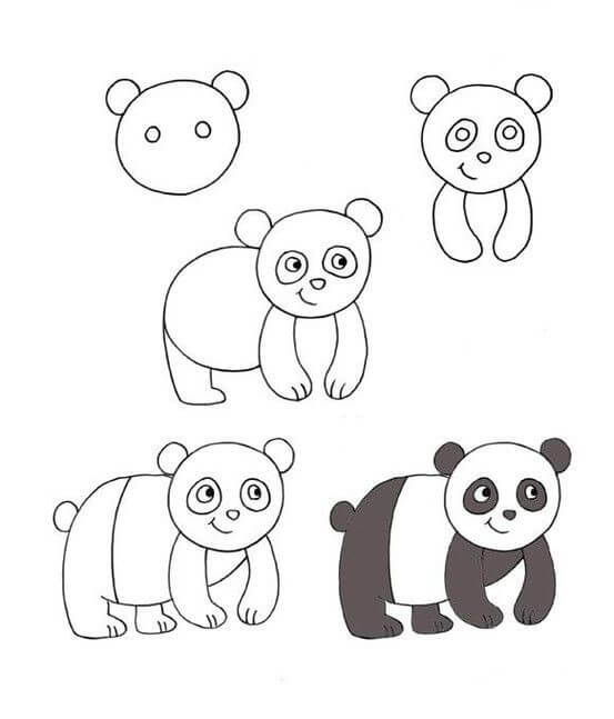 Dibujos de Panda Fácil - Idea 43