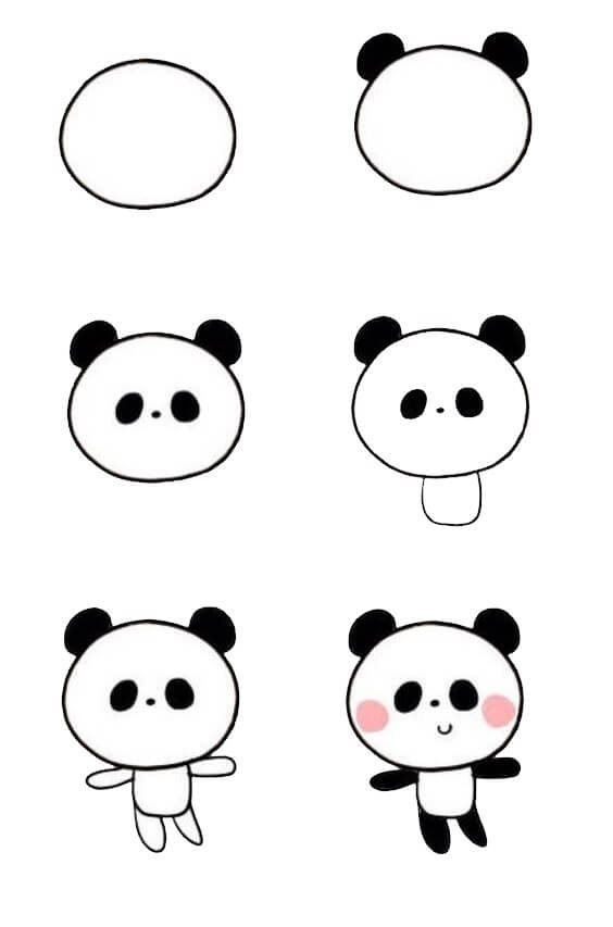 Dibujos de Panda Fácil - Idea 44