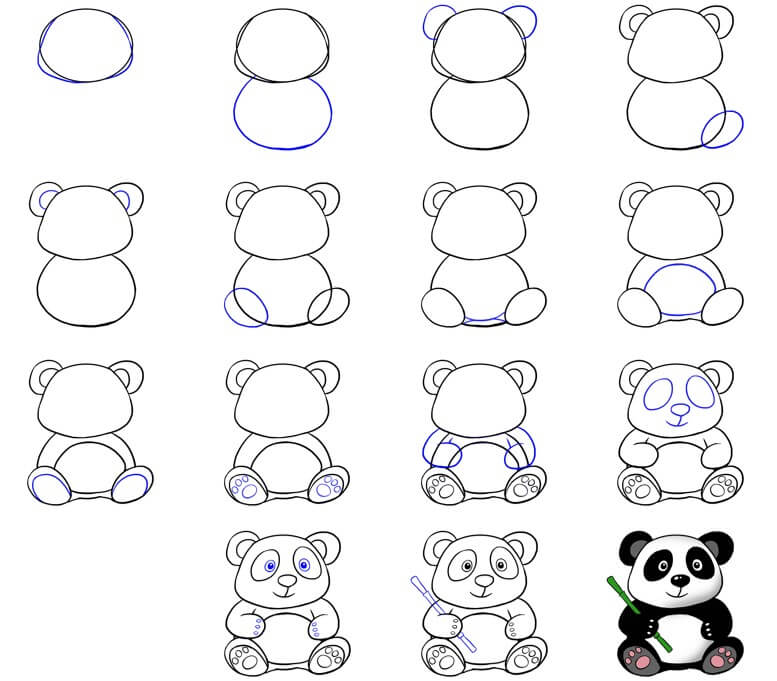 Dibujos de Panda Fácil