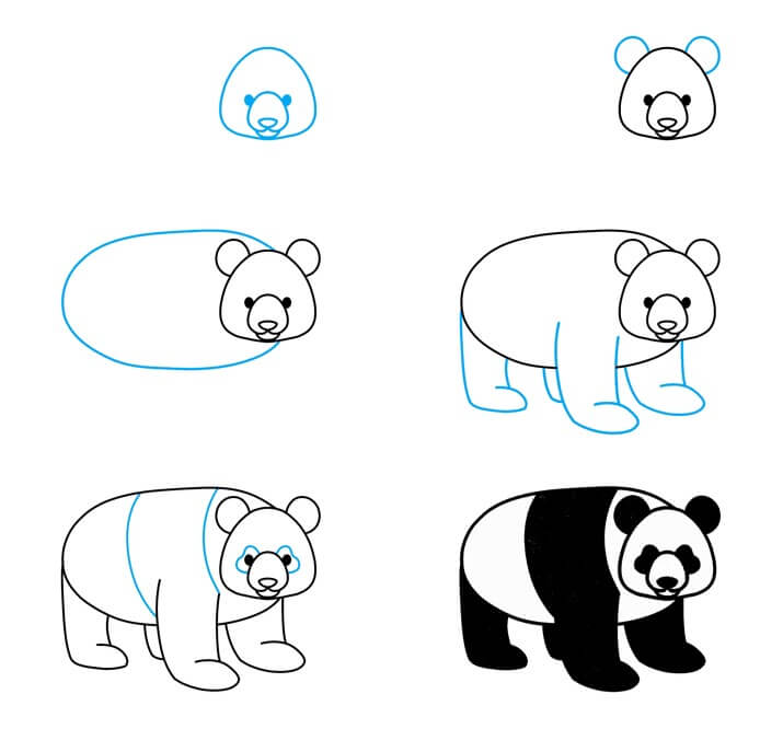 Dibujos de Panda Gigante