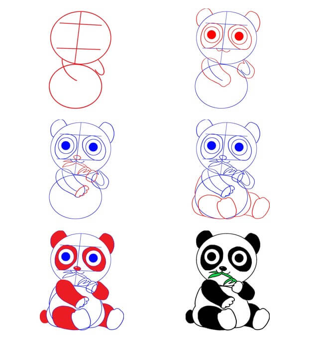 Dibujos de Panda Rojo