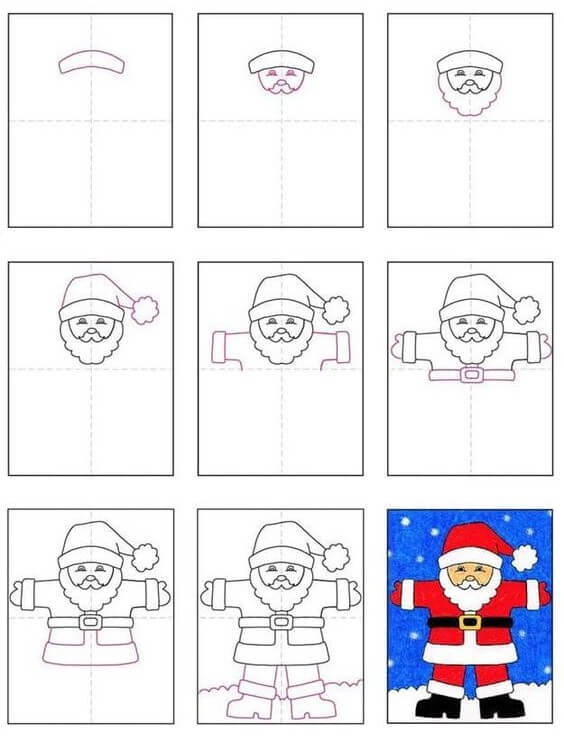 Dibujos de Papá Noel - Idea 49