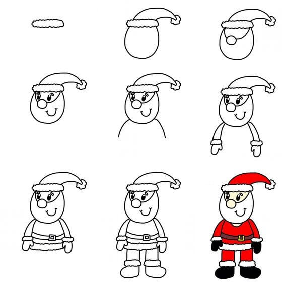 Dibujos de Precioso Papá Noel