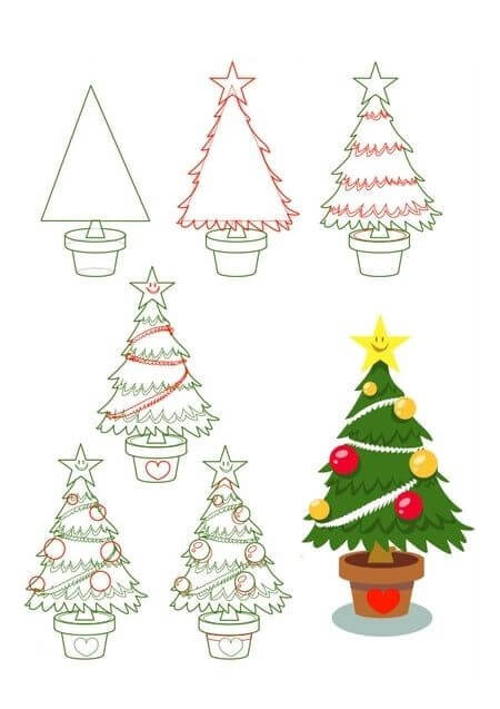 Dibujos de Un árbol de Navidad - Idea 25