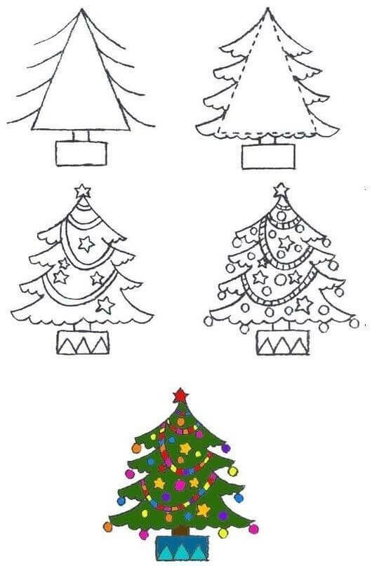 Dibujos de Un árbol de Navidad - Idea 28