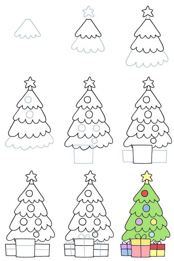 Dibujos de Un árbol de Navidad - Idea 29