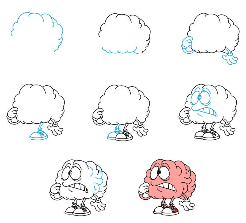 Dibujos de Cerebro divertido