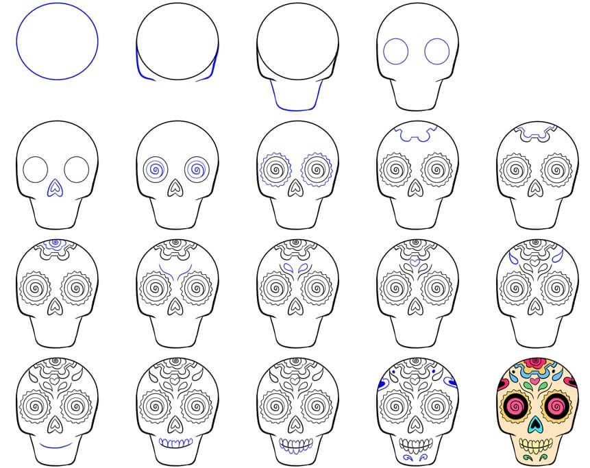 Dibujos de Dia de Los Muertos - Idea 4