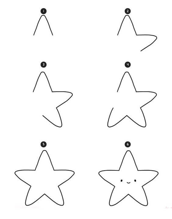 Dibujos de Estrella a Lápiz