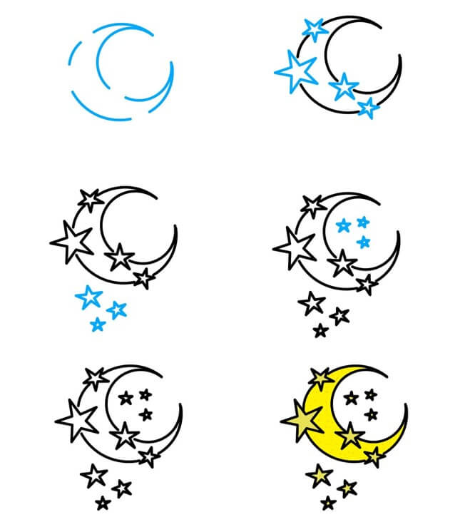 Dibujos de Estrella Luna