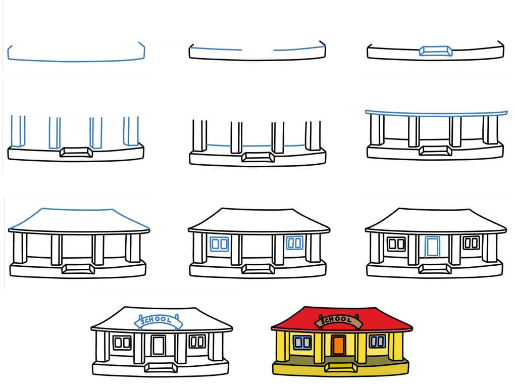 Dibujos de Una escuela - Idea 15