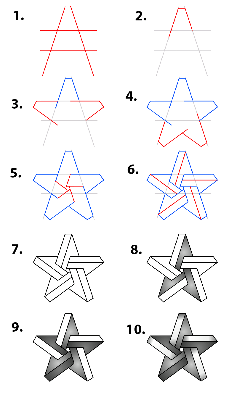 Dibujos de Una estrella 3D