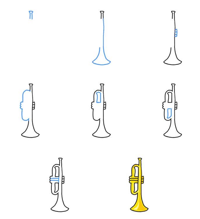 Dibujos de Una trompeta simple - Idea 6