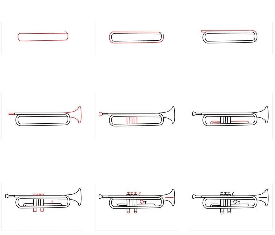 Dibujos de Una trompeta simple