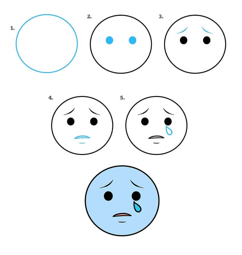 Dibujos de Emoji triste